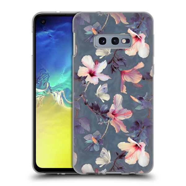 Micklyn Le Feuvre Florals Butterflies and Hibiscus Soft Gel Case for Samsung Galaxy S10e