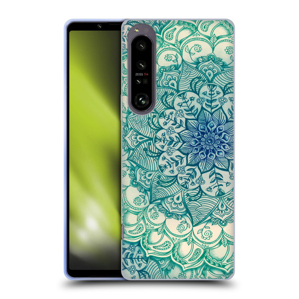 Micklyn Le Feuvre Mandala 3 Emerald Doodle Soft Gel Case for Sony Xperia 1 IV