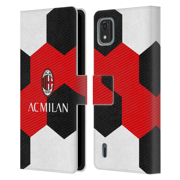 AC Milan Crest Ball Leather Book Wallet Case Cover For Nokia C2 2nd Edition