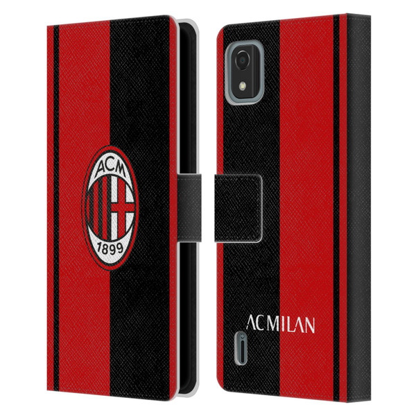 AC Milan Crest Red And Black Leather Book Wallet Case Cover For Nokia C2 2nd Edition