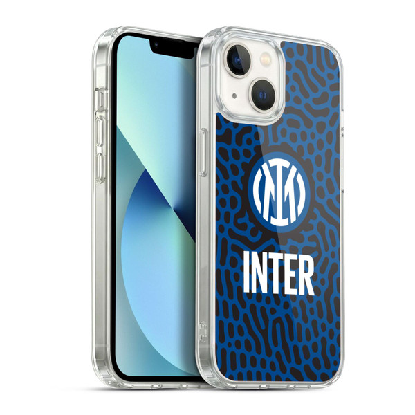 Fc Internazionale Milano Patterns Abstract 2 Soft Gel Case for Apple iPhone 13
