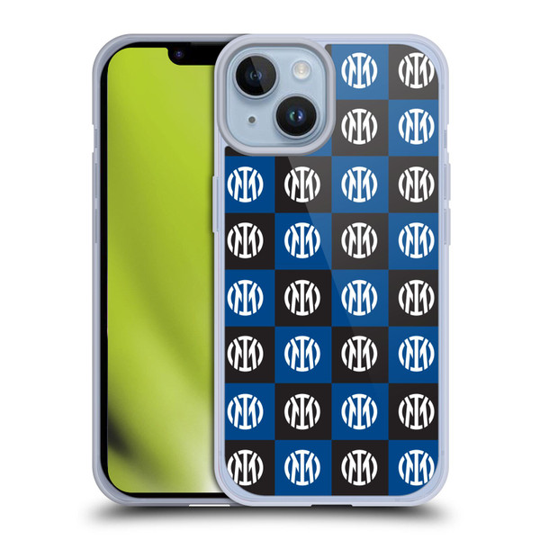 Fc Internazionale Milano Patterns Crest Soft Gel Case for Apple iPhone 14