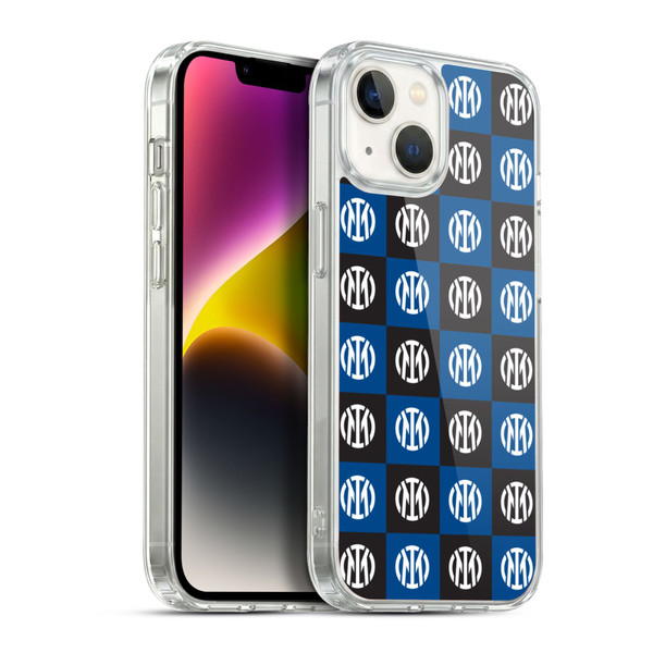Fc Internazionale Milano Patterns Crest Soft Gel Case for Apple iPhone 14