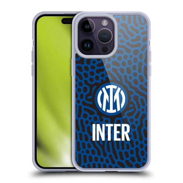 Fc Internazionale Milano Patterns Abstract 2 Soft Gel Case for Apple iPhone 14 Pro Max & MagSafe