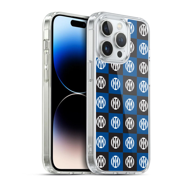 Fc Internazionale Milano Patterns Crest Soft Gel Case for Apple iPhone 14 Pro & MagSafe