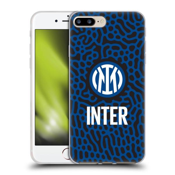 Fc Internazionale Milano Patterns Abstract 2 Soft Gel Case for Apple iPhone 7 Plus / iPhone 8 Plus & MagSafe