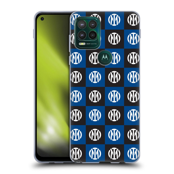 Fc Internazionale Milano Patterns Crest Soft Gel Case for Motorola Moto G Stylus 5G 2021