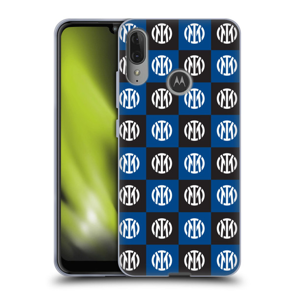 Fc Internazionale Milano Patterns Crest Soft Gel Case for Motorola Moto E6 Plus