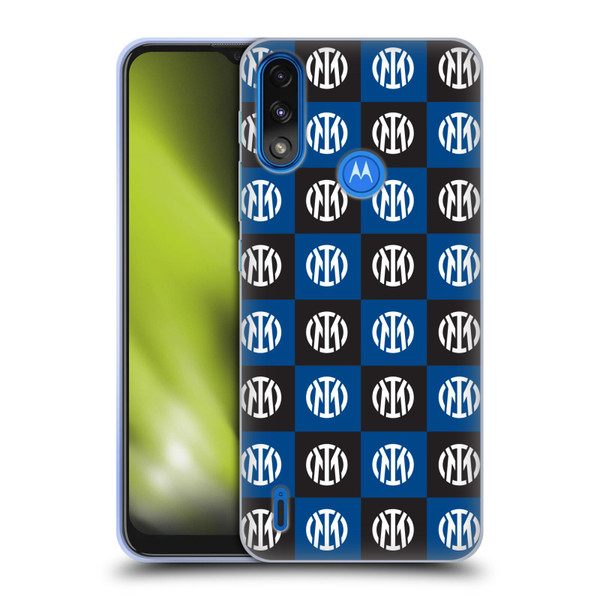 Fc Internazionale Milano Patterns Crest Soft Gel Case for Motorola Moto E7 Power / Moto E7i Power