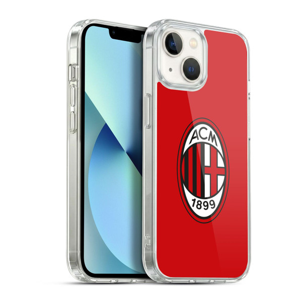 AC Milan Crest Full Colour Red Soft Gel Case for Apple iPhone 13