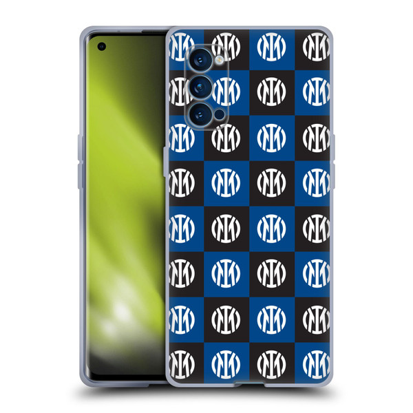 Fc Internazionale Milano Patterns Crest Soft Gel Case for OPPO Reno 4 Pro 5G