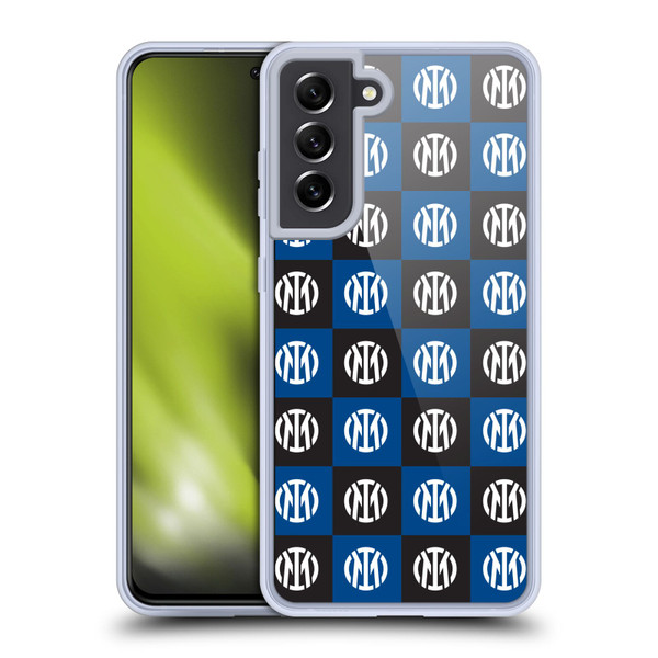 Fc Internazionale Milano Patterns Crest Soft Gel Case for Samsung Galaxy S21 FE 5G & MagSafe