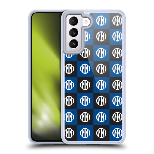 Fc Internazionale Milano Patterns Crest Soft Gel Case for Samsung Galaxy S21 5G & MagSafe