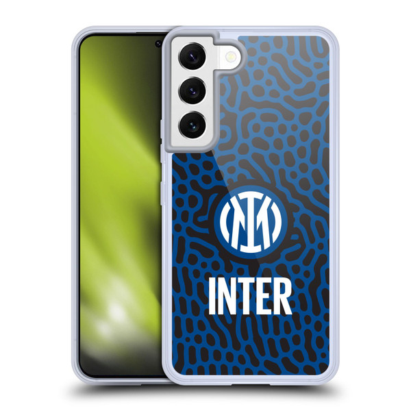 Fc Internazionale Milano Patterns Abstract 2 Soft Gel Case for Samsung Galaxy S22 5G & MagSafe