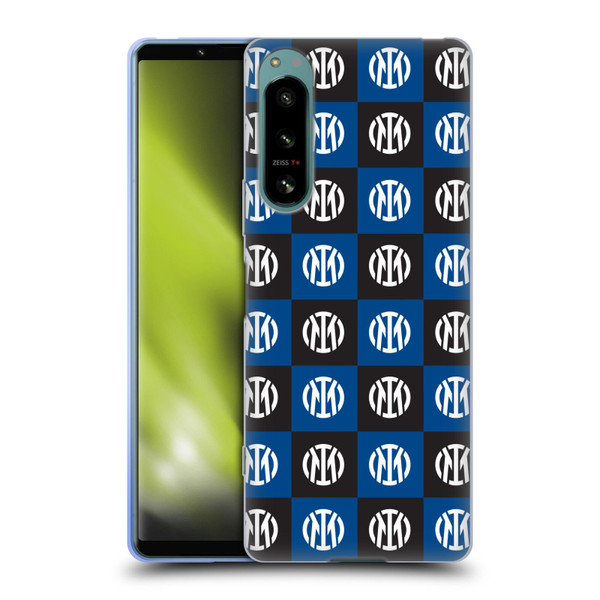 Fc Internazionale Milano Patterns Crest Soft Gel Case for Sony Xperia 5 IV