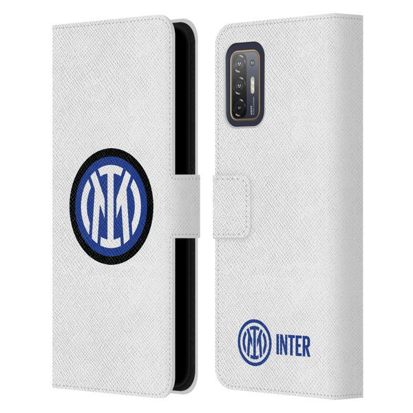 Fc Internazionale Milano Badge Logo On White Leather Book Wallet Case Cover For HTC Desire 21 Pro 5G