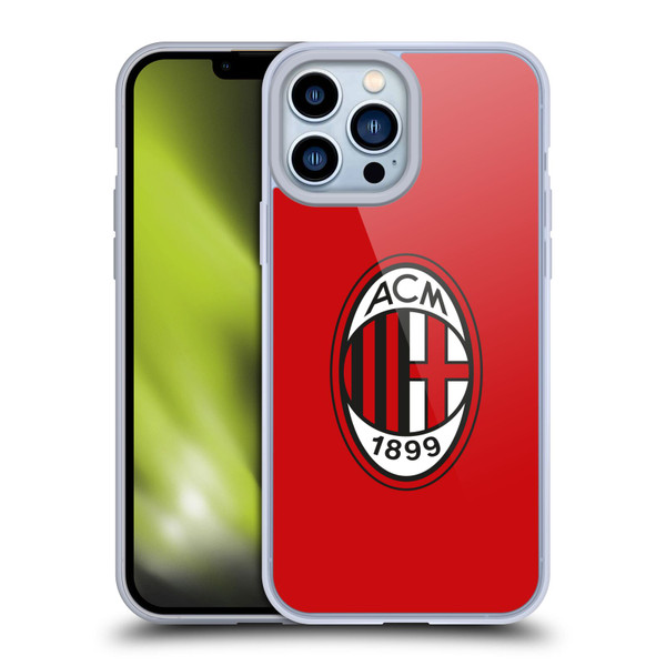 AC Milan Crest Full Colour Red Soft Gel Case for Apple iPhone 13 Pro Max & MagSafe