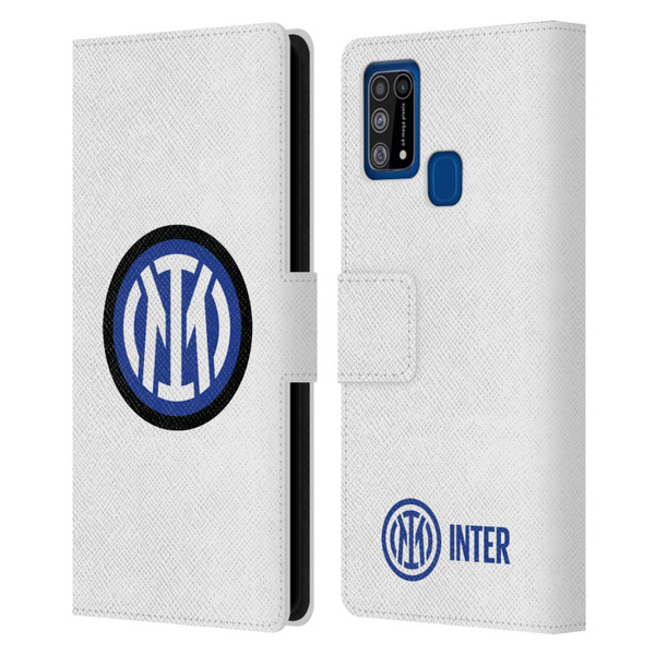 Fc Internazionale Milano Badge Logo On White Leather Book Wallet Case Cover For Samsung Galaxy M31 (2020)