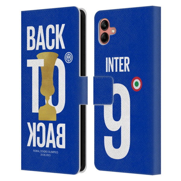 Fc Internazionale Milano 2023 Champions Back To Back Leather Book Wallet Case Cover For Samsung Galaxy A04 (2022)