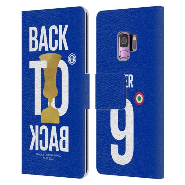 Fc Internazionale Milano 2023 Champions Back To Back Leather Book Wallet Case Cover For Samsung Galaxy S9