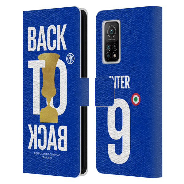 Fc Internazionale Milano 2023 Champions Back To Back Leather Book Wallet Case Cover For Xiaomi Mi 10T 5G
