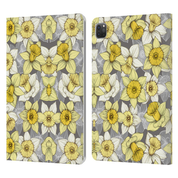 Micklyn Le Feuvre Florals Daffodil Daze Leather Book Wallet Case Cover For Apple iPad Pro 11 2020 / 2021 / 2022