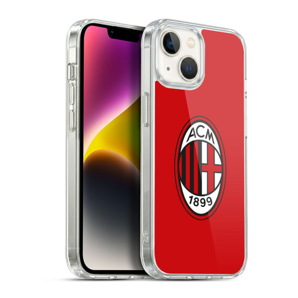 AC Milan Crest Full Colour Red Soft Gel Case for Apple iPhone 14