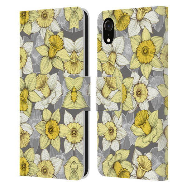 Micklyn Le Feuvre Florals Daffodil Daze Leather Book Wallet Case Cover For Apple iPhone XR