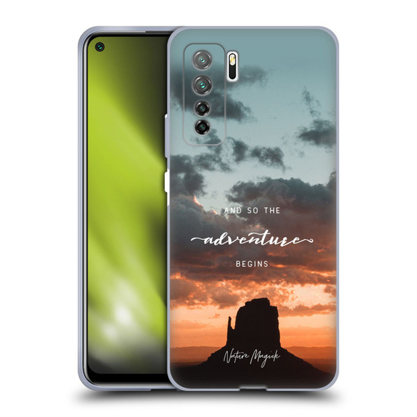 Nature Magick So The Adventure Begins Quote Desert Soft Gel Case for Huawei Nova 7 SE/P40 Lite 5G