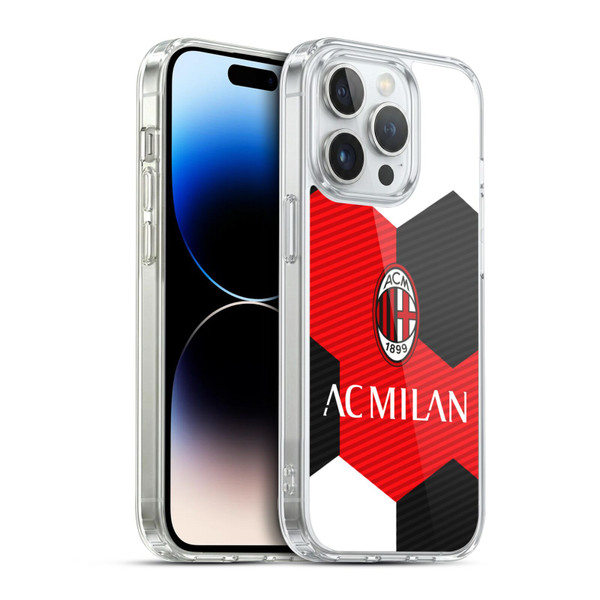 AC Milan Crest Ball Soft Gel Case for Apple iPhone 14 Pro & MagSafe