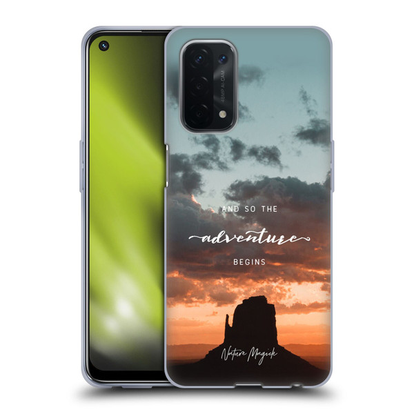 Nature Magick So The Adventure Begins Quote Desert Soft Gel Case for OPPO A54 5G
