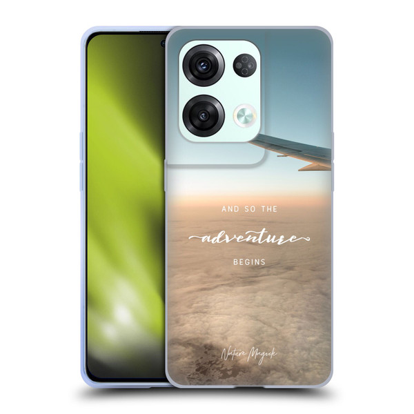 Nature Magick So The Adventure Begins Quote Airplane Soft Gel Case for OPPO Reno8 Pro
