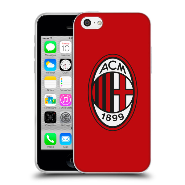 AC Milan Crest Full Colour Red Soft Gel Case for Apple iPhone 5c