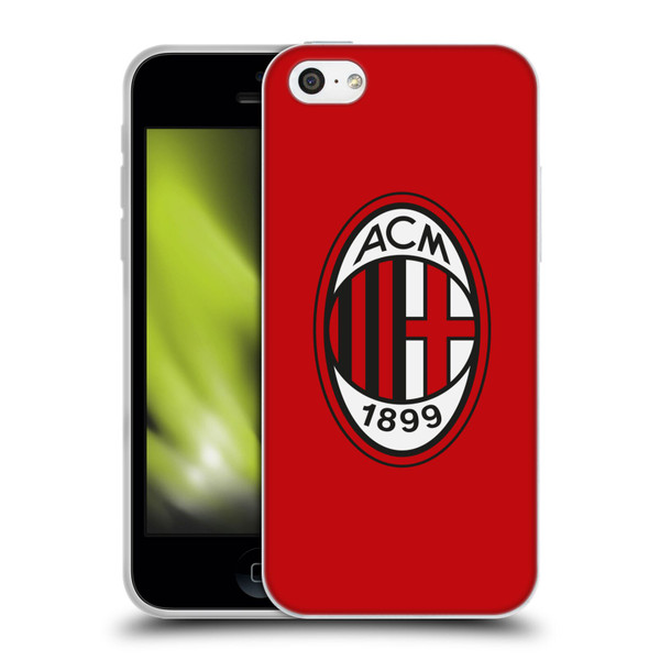 AC Milan Crest Full Colour Red Soft Gel Case for Apple iPhone 5c