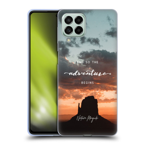 Nature Magick So The Adventure Begins Quote Desert Soft Gel Case for Samsung Galaxy M53 (2022)