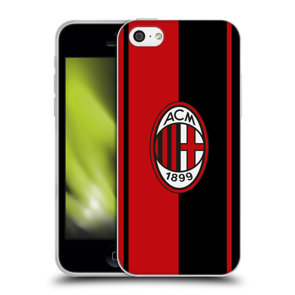 AC Milan Crest Red And Black Soft Gel Case for Apple iPhone 5c