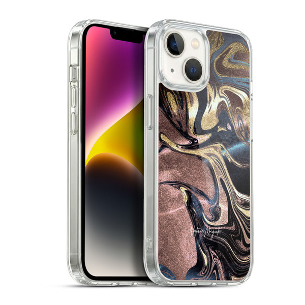 Nature Magick Luxe Gold Marble Metallic Gold Soft Gel Case for Apple iPhone 14