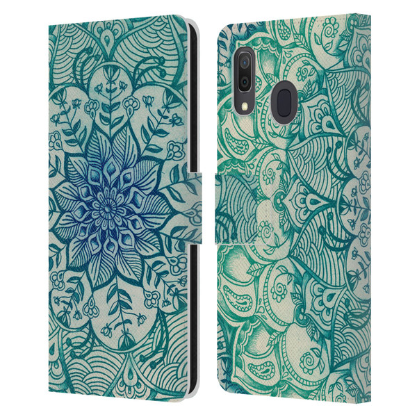 Micklyn Le Feuvre Mandala 3 Emerald Doodle Leather Book Wallet Case Cover For Samsung Galaxy A33 5G (2022)
