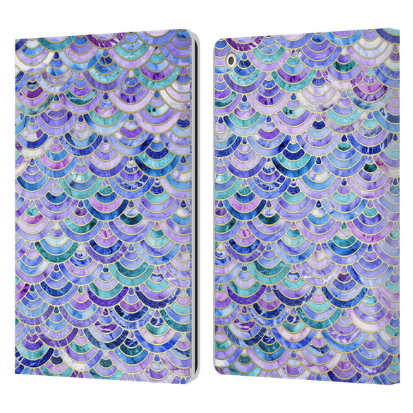 Micklyn Le Feuvre Marble Patterns Mosaic In Amethyst And Lapis Lazuli Leather Book Wallet Case Cover For Apple iPad 10.2 2019/2020/2021