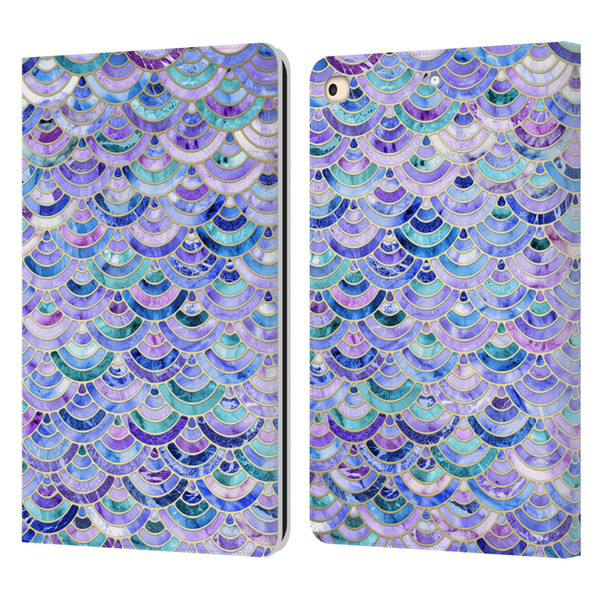 Micklyn Le Feuvre Marble Patterns Mosaic In Amethyst And Lapis Lazuli Leather Book Wallet Case Cover For Apple iPad 9.7 2017 / iPad 9.7 2018