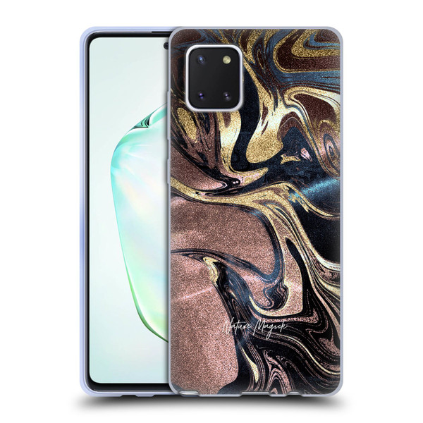 Nature Magick Luxe Gold Marble Metallic Gold Soft Gel Case for Samsung Galaxy Note10 Lite