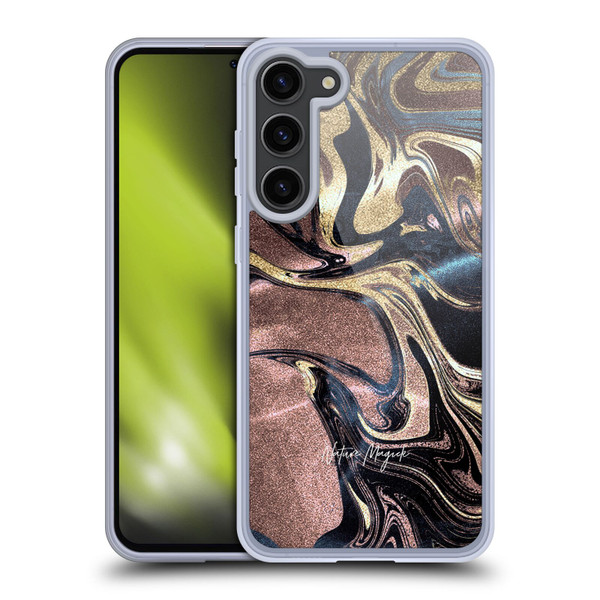 Nature Magick Luxe Gold Marble Metallic Gold Soft Gel Case for Samsung Galaxy S23+ 5G