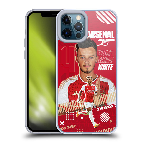 Arsenal FC 2023/24 First Team Ben White Soft Gel Case for Apple iPhone 12 Pro Max