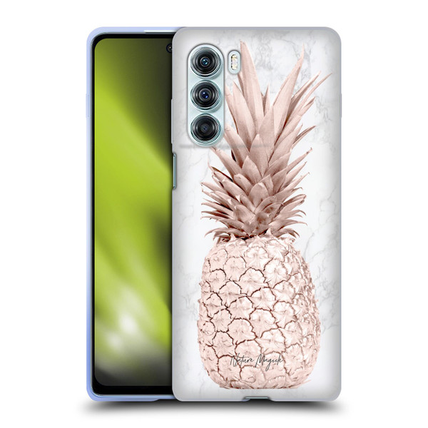 Nature Magick Rose Gold Pineapple On Marble Rose Gold Soft Gel Case for Motorola Edge S30 / Moto G200 5G