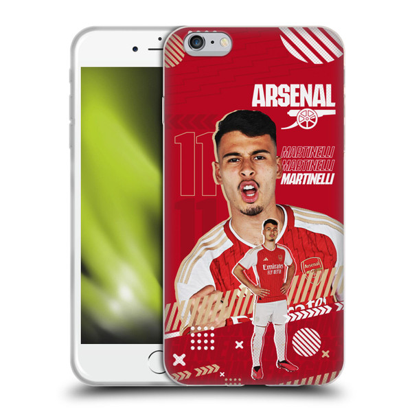 Arsenal FC 2023/24 First Team Gabriel Soft Gel Case for Apple iPhone 6 Plus / iPhone 6s Plus