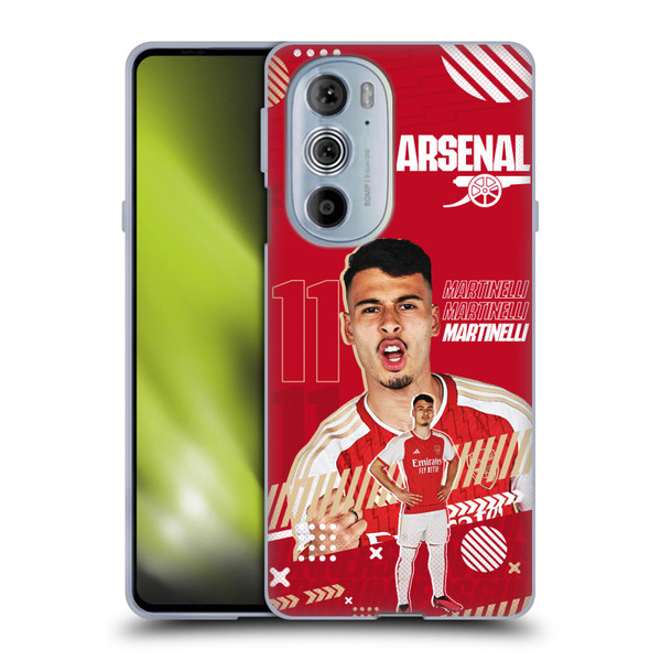Arsenal FC 2023/24 First Team Gabriel Soft Gel Case for Motorola Edge X30