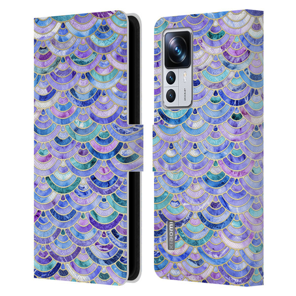 Micklyn Le Feuvre Marble Patterns Mosaic In Amethyst And Lapis Lazuli Leather Book Wallet Case Cover For Xiaomi 12T Pro