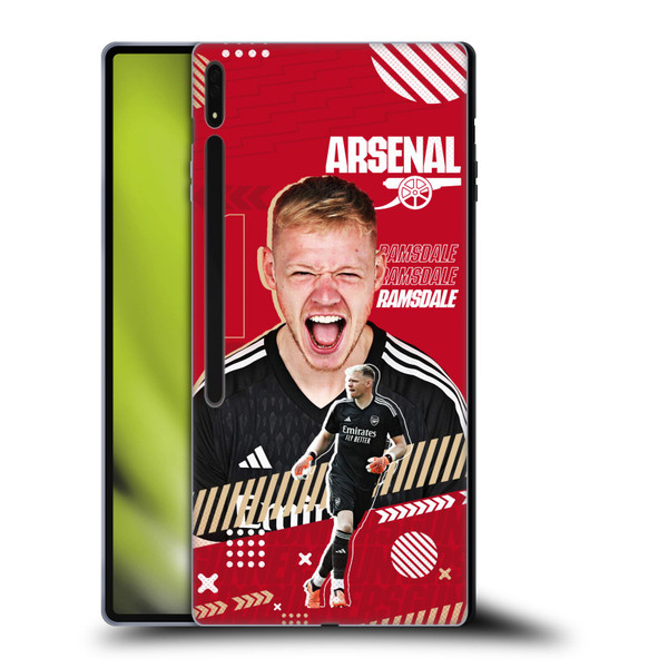 Arsenal FC 2023/24 First Team Aaron Ramsdale Soft Gel Case for Samsung Galaxy Tab S8 Ultra