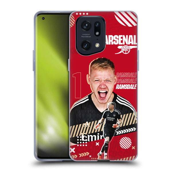 Arsenal FC 2023/24 First Team Aaron Ramsdale Soft Gel Case for OPPO Find X5 Pro