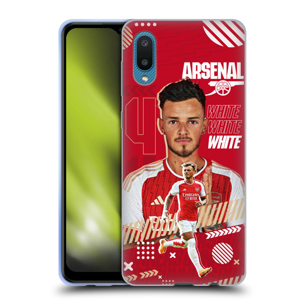 Arsenal FC 2023/24 First Team Ben White Soft Gel Case for Samsung Galaxy A02/M02 (2021)